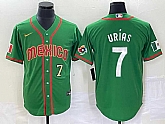 Men's Mexico Baseball #7 Julio Urias Number 2023 Green World Classic Stitched Jersey2,baseball caps,new era cap wholesale,wholesale hats